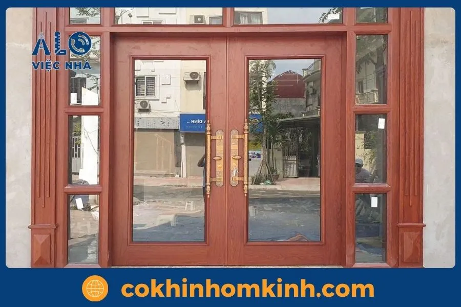 Tại sao, nên chọn Cơ Khí Nhôm Kính thi công cửa kính cường lực khung gỗ