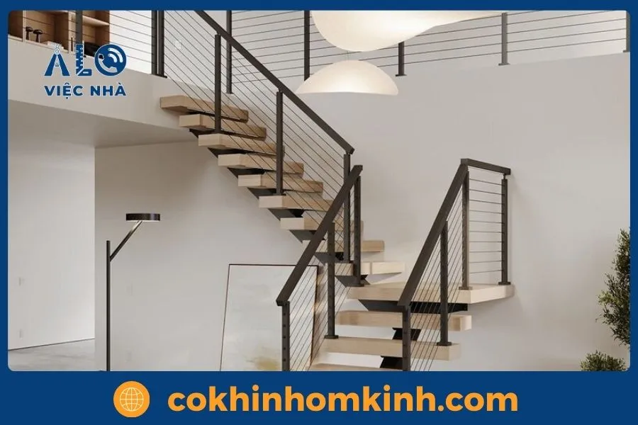 Tại sao, nên chọn Cơ Khí Nhôm Kính thi công cầu thang sắt?