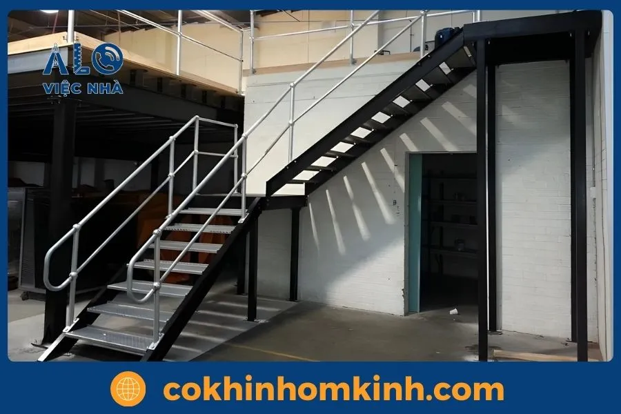 Quy trình thi công cầu thang sắt gác lửng - Cơ Khí Nhôm Kính