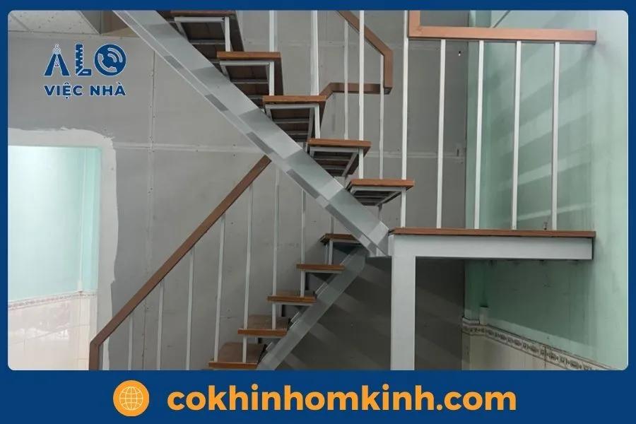 Điểm nổi bật của cầu thang sắt ốp gỗ