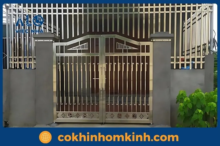 Quy trình thi công cửa inox 2 cánh - Cơ Khí Nhôm Kính