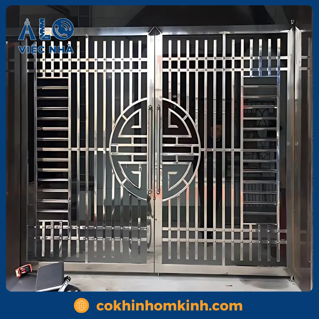 Cửa inox 2 cánh CIN2C3 8 Cửa inox 2 cánh CIN2C3 mẫu 2