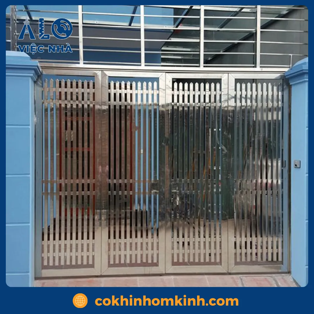 Cửa inox 4 cánh CIN4C2 8 Cửa inox 4 cánh CIN4C2 mẫu 2