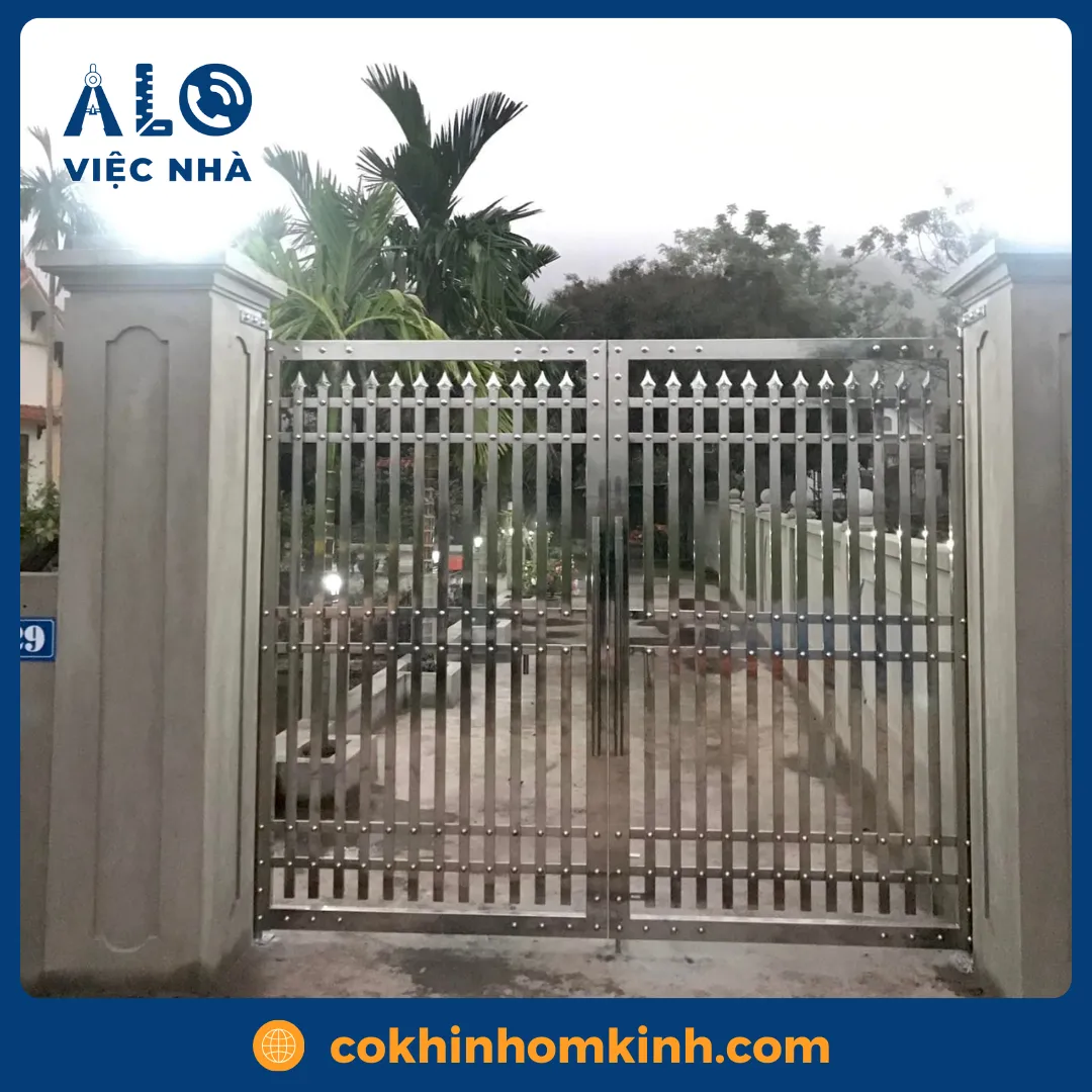 Cửa inox 4 cánh CIN4C3 8 Cửa inox 4 cánh CIN4C3 mẫu 3