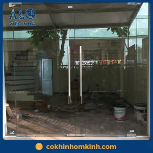 Cửa kính cường lực 2 cánh CKCL2C3 mẫu 2
