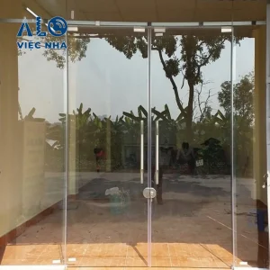 Cửa kính cường lực 2 cánh CKCL2C3 mẫu 1