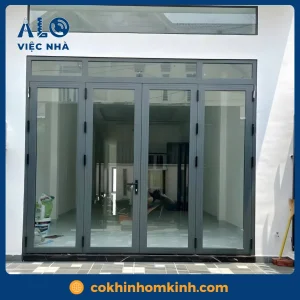 Cửa kính cường lực 4 cánh CKCL4C1 mẫu 2