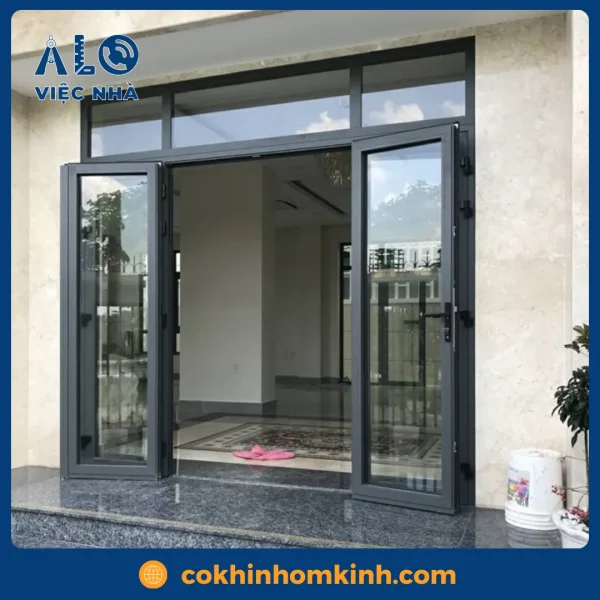 Cửa kính cường lực 4 cánh CKCL4C1 mẫu 3