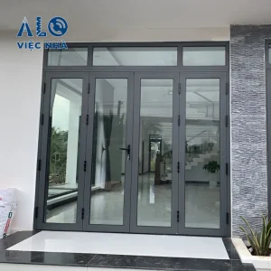 Cửa kính cường lực 4 cánh CKCL4C1 mẫu 1
