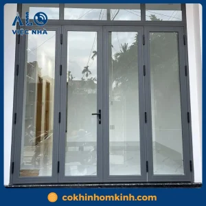 Cửa kính cường lực 4 cánh CKCL4C2 mẫu 3