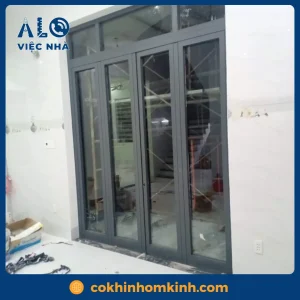 Cửa kính cường lực 4 cánh CKCL4C3 mẫu 2