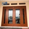 Cửa kính cường lực khung gỗ CKCLKG3 mẫu 1