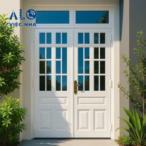 Cửa sắt 2 cánh CS2C1 mẫu 1