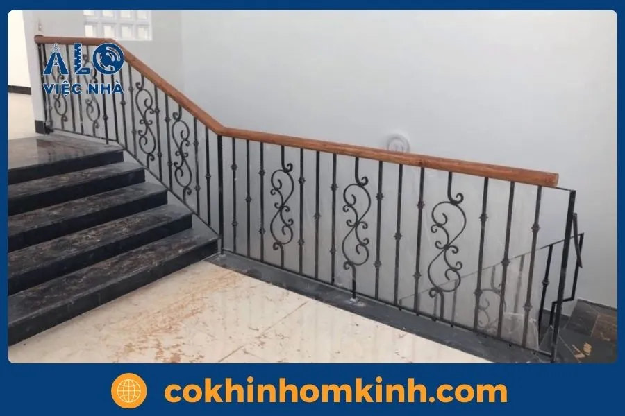 lan can cầu thang sắt đẹp