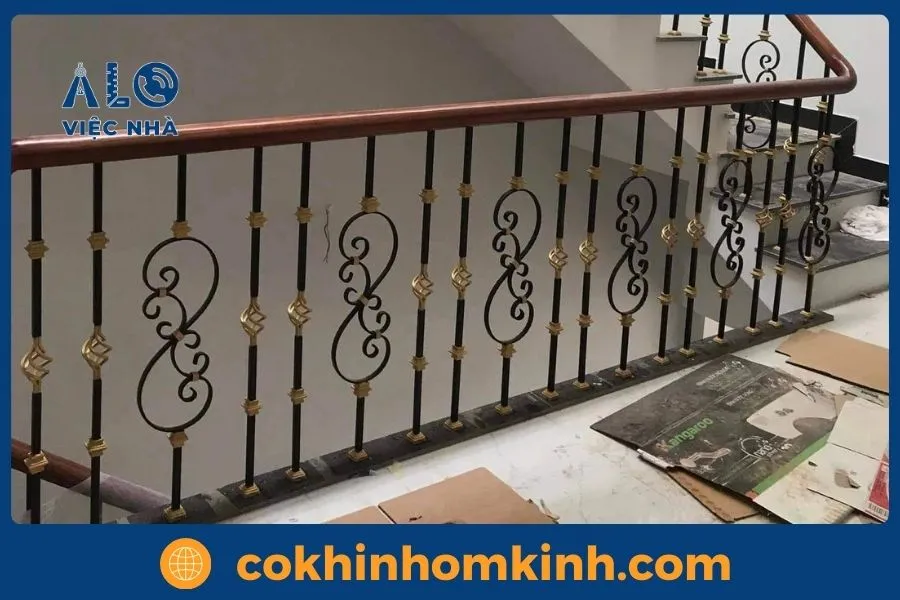 Phân loại lan can cầu thang sắt