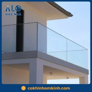 Lan can kính cường lực LCKCL2 mẫu 3