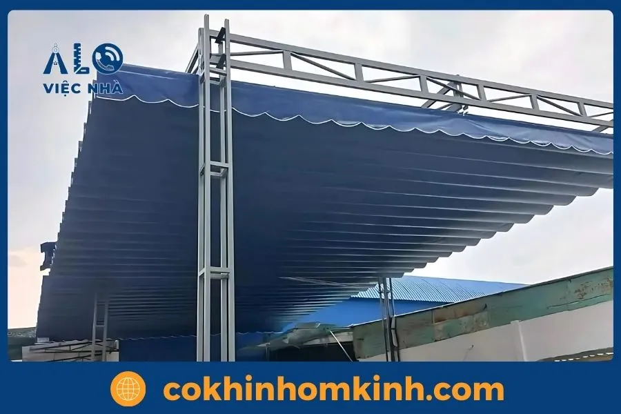 Phân loại mái che bạt kéo phổ biến
