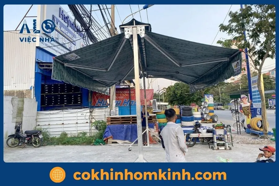 Cấu tạo của mái che di động