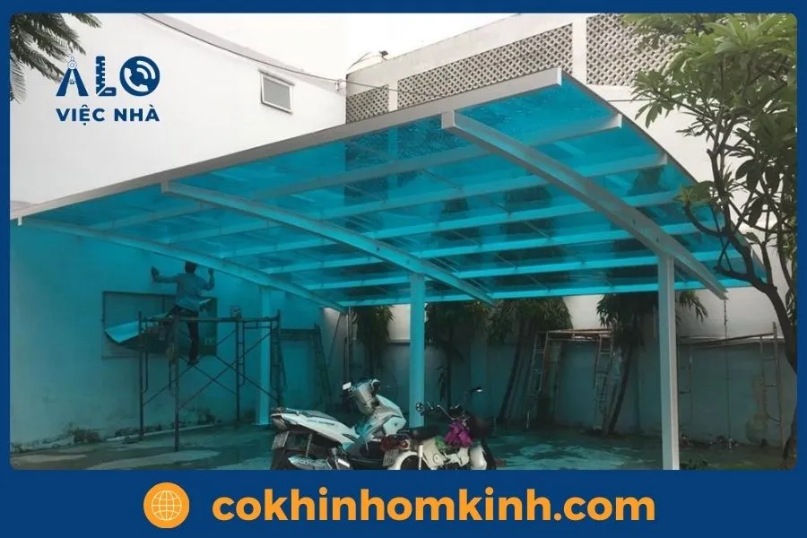 Cấu tạo của mái che poly