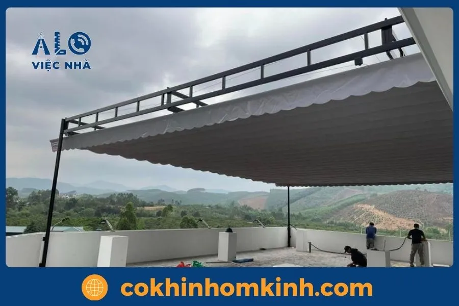 Cấu tạo của mái che sân thượng