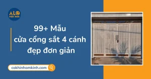 99 Mẫu cửa cổng sắt 4 cánh đẹp đơn giản