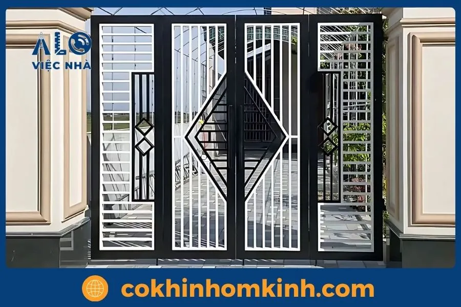 75+ Mẫu Cửa Sắt hộp 4 Cánh Đẹp, Sang Trọng 9 Cửa sắt hộp 4 cánh mẫu 6
