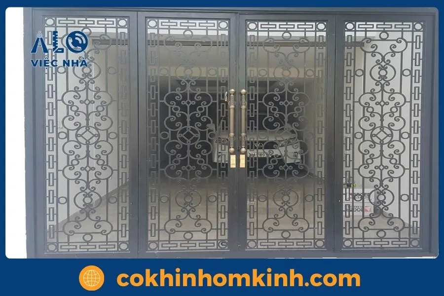 75+ Mẫu Cửa Sắt hộp 4 Cánh Đẹp, Sang Trọng 4 Cửa sắt hộp 4 cánh mẫu 1