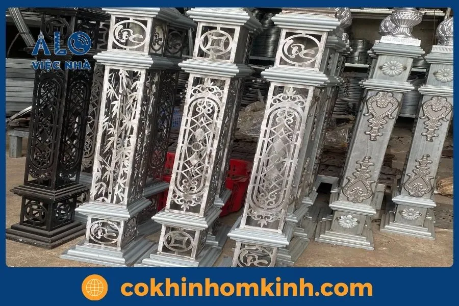 Báo giá thi công trụ cầu thang sắt mới nhất