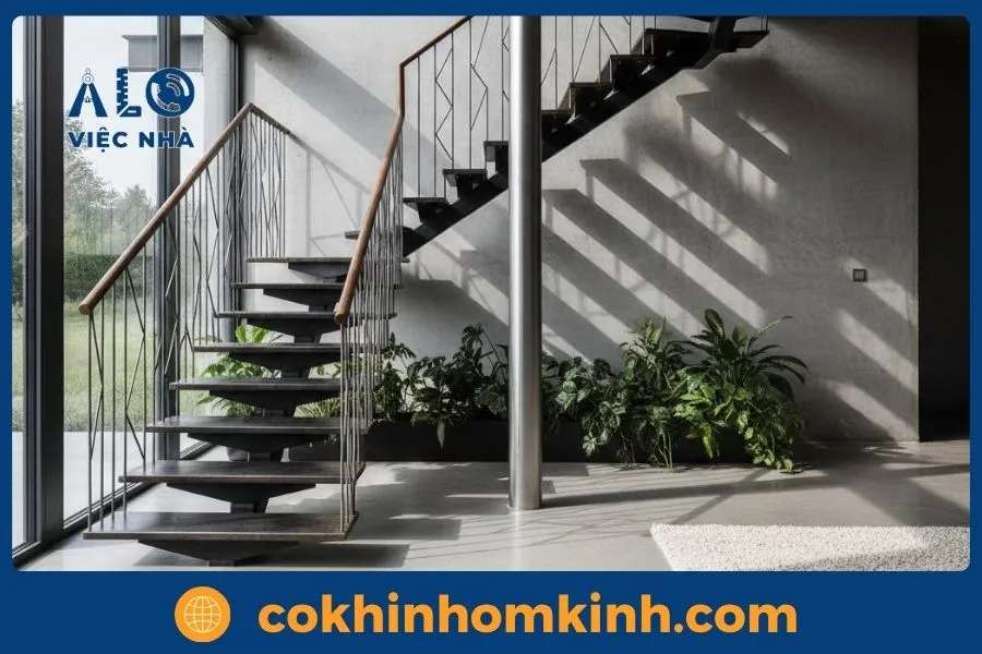 cách làm cầu thang sắt