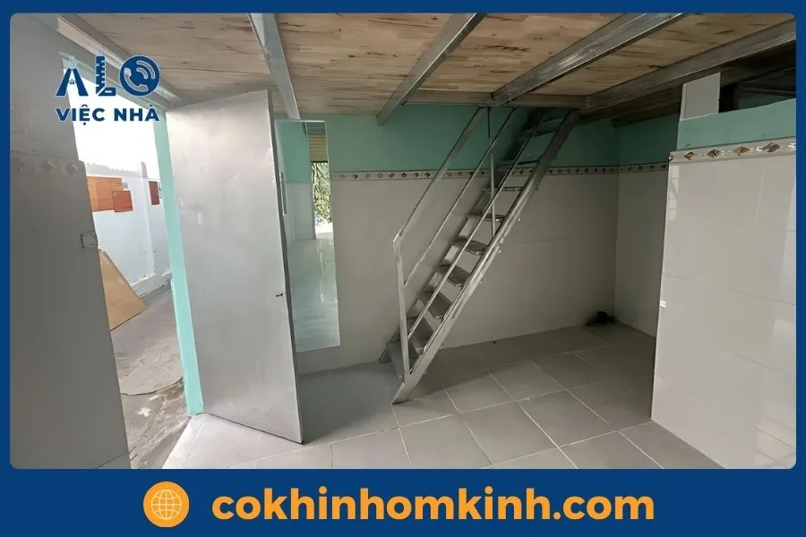 Giá cầu thang sắt phòng trọ