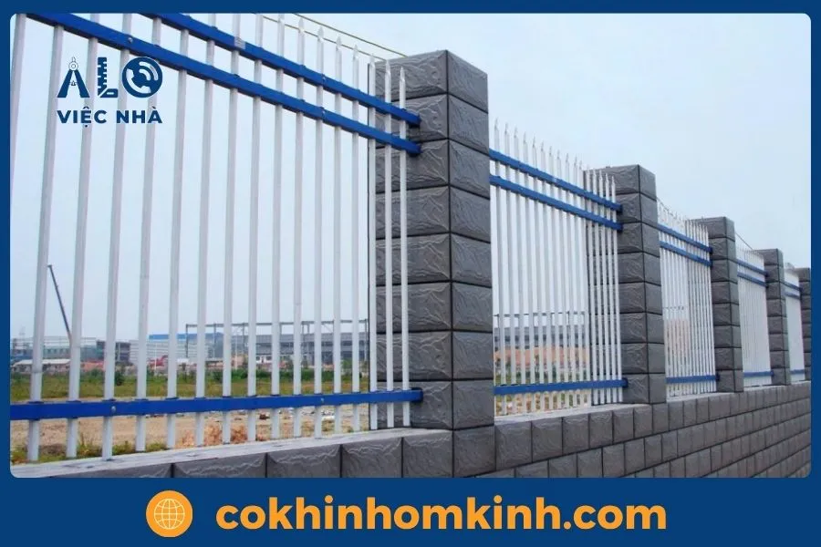 Hàng Rào Sắt Hộp 20x40 Đẹp và Hiện Đại mẫu 1