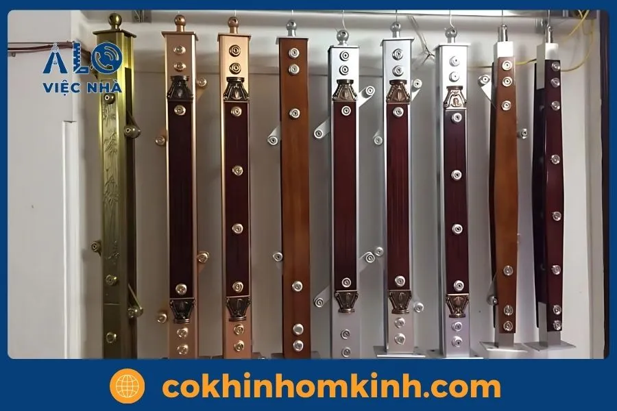 trụ cầu thang kính siêu đẹp mẫu 1