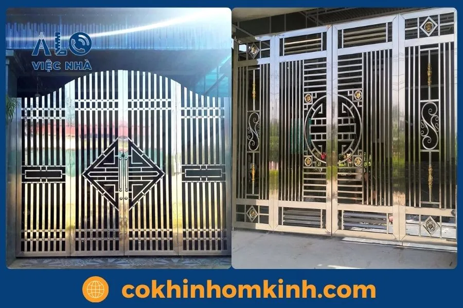 mẫu cửa inox 4 cánh đẹp